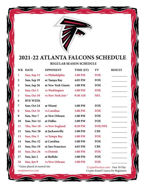 falcons schedule 2023 printable